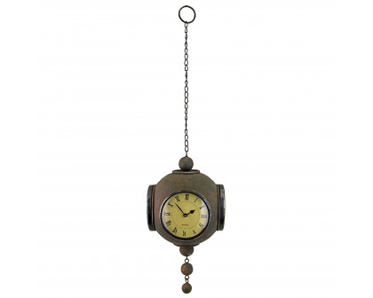 Toscano - Victorian Grunge Four-Sided Hanging Spherical Clock