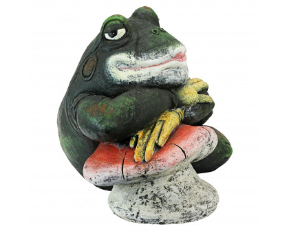 Toscano - Bert the Flirtatious Frog Garden Toad Statue