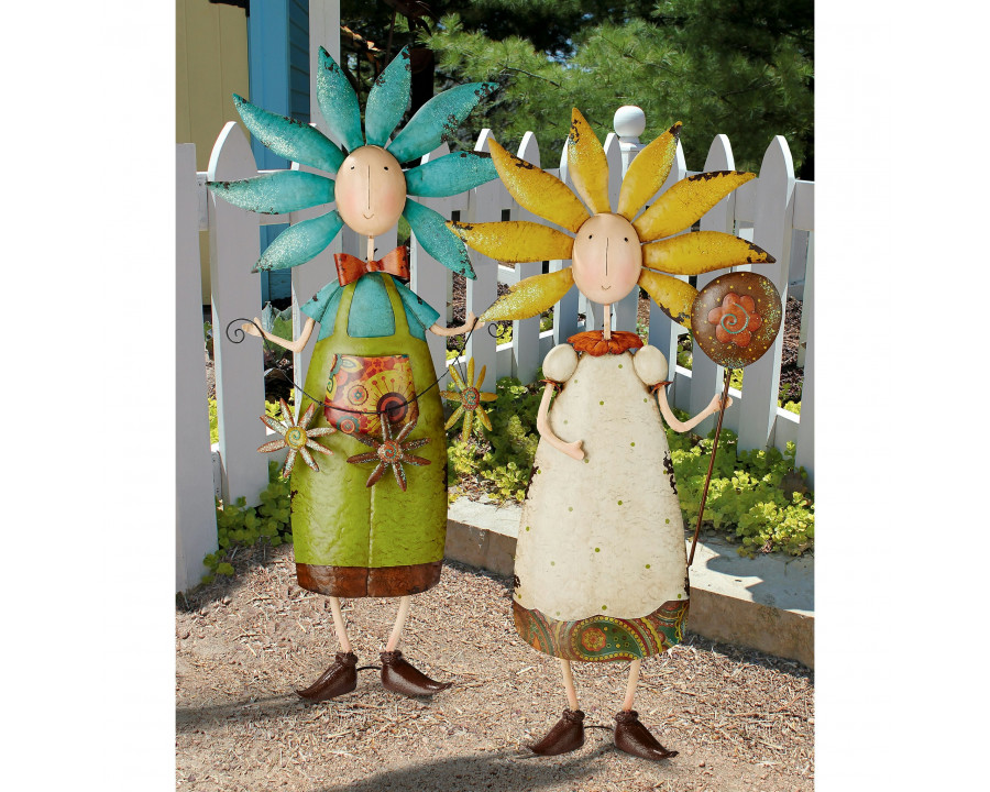 Toscano - Set of 2 Flower Children Garden Statues