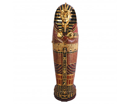 Toscano - King Tutankhamen Life-Size Sarcophagus Cabinet