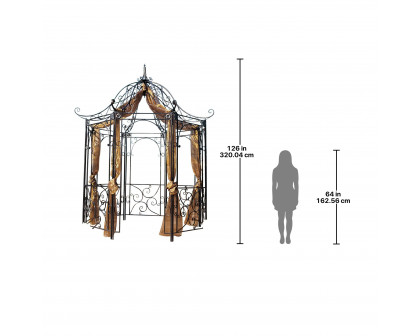 Toscano - The Amelie Architectural Garden Gazebo in Bronze, Steel