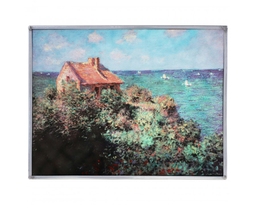 Toscano - Fisherman’s Cottage on the Cliffs at Varengeville 1882 Art Glass Panel