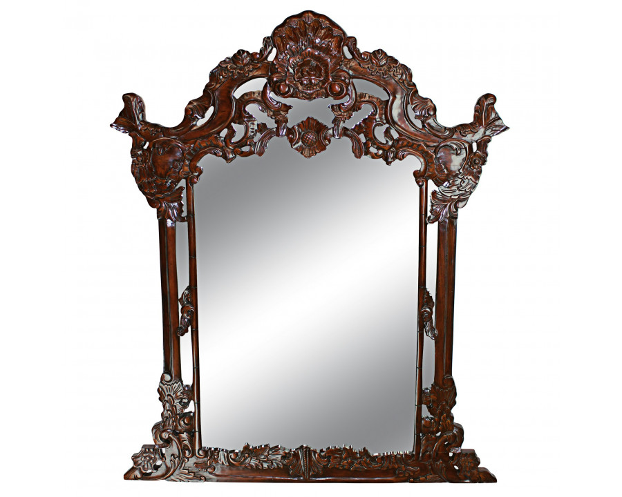 Toscano - Hapsburg Console Mirror in Walnut, Mahogany