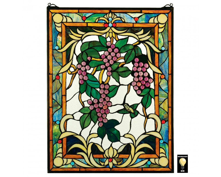 Toscano - The Grape Vineyard Stained Glass Window