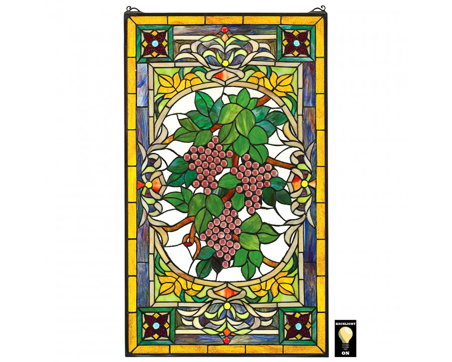 Toscano - Fruit of the Vine Stained Glass Window