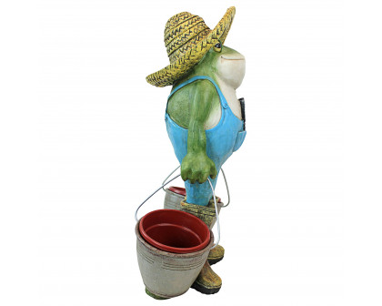 Toscano - Buckets the Garden Frog Statue