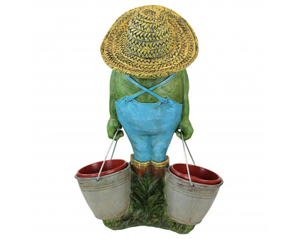 Toscano - Buckets the Garden Frog Statue