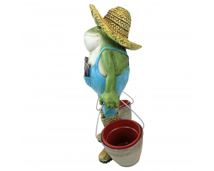 Toscano - Buckets the Garden Frog Statue