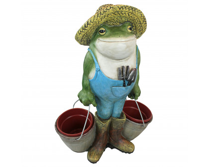 Toscano - Buckets the Garden Frog Statue