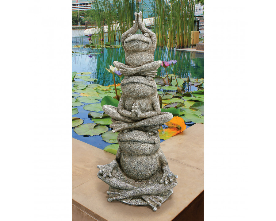 Toscano - Tower of Frog Power Garden Statue