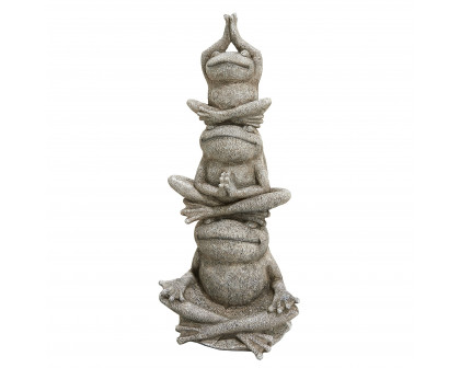 Toscano - Tower of Frog Power Garden Statue