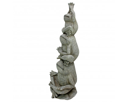 Toscano - Tower of Frog Power Garden Statue