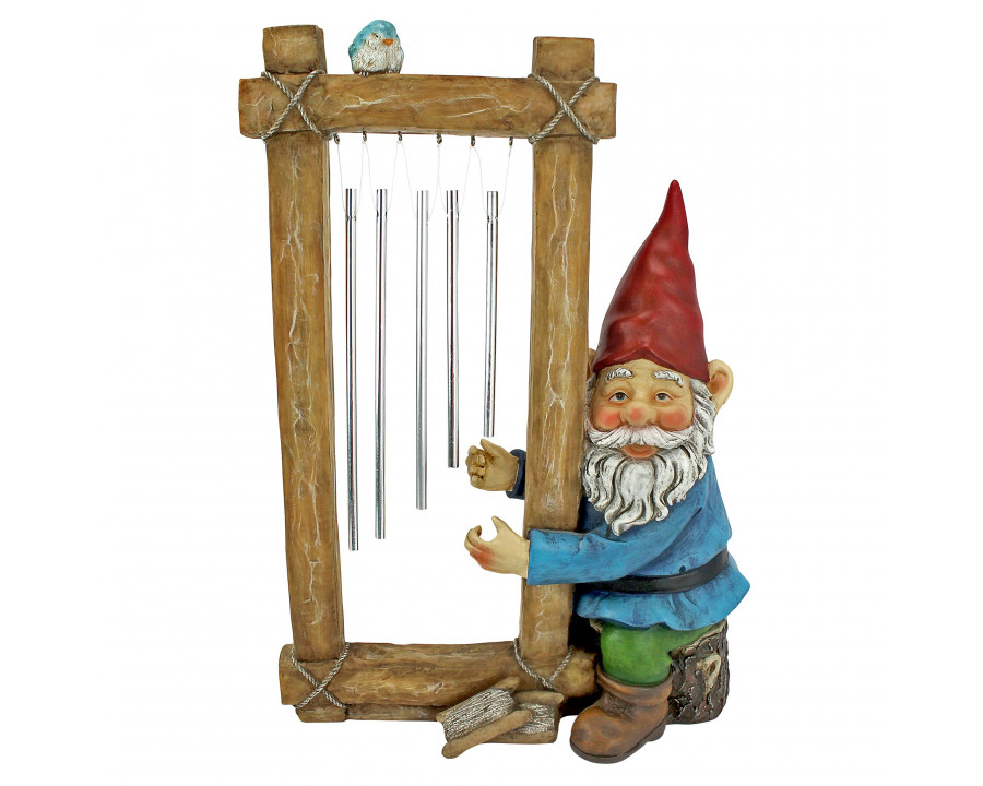 Toscano - Ringing His Chimes Garden Gnome Statue