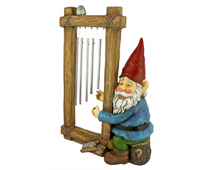 Toscano - Ringing His Chimes Garden Gnome Statue