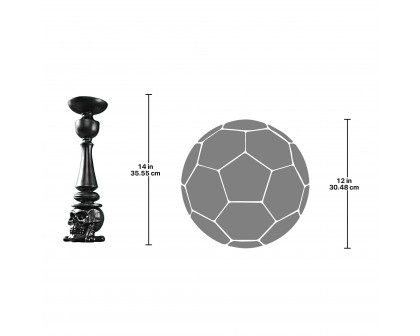 Toscano - Shadow of Darkness Skull and Bones Candlestick