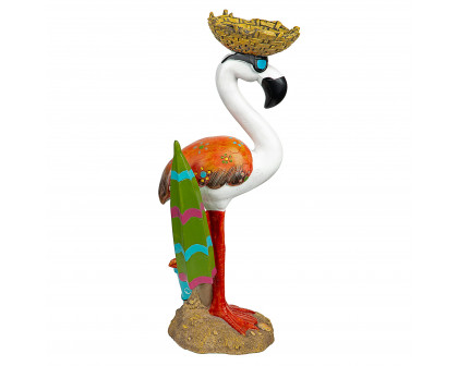 Toscano - Luau Larry the Pale Pink Flamingo Garden Statue