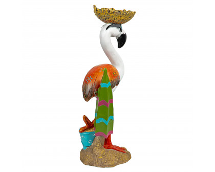 Toscano - Luau Larry the Pale Pink Flamingo Garden Statue