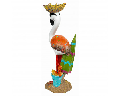 Toscano - Luau Larry the Pale Pink Flamingo Garden Statue