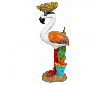 Toscano - Luau Larry the Pale Pink Flamingo Garden Statue