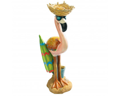 Toscano - Luau Larry the Pink Flamingo Garden Statue