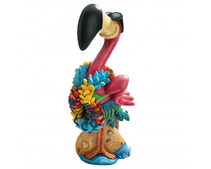 Toscano - Frank in Paradise Pink Flamingo Garden Statue