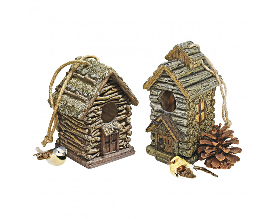 Toscano - Set of 2 Backwoods Bird House Collection