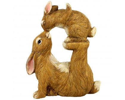 Toscano - Balancing Bunny Love Garden Rabbit Statue