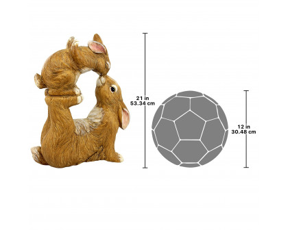 Toscano - Balancing Bunny Love Garden Rabbit Statue