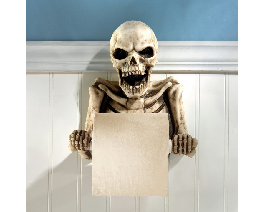 Toscano - Bone Dry Skeleton Bathroom Toilet Paper Holder