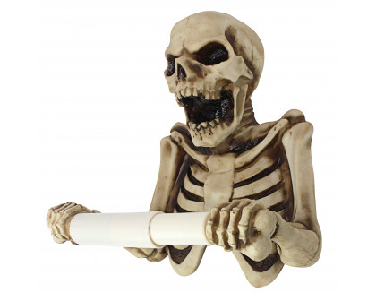 Toscano - Bone Dry Skeleton Bathroom Toilet Paper Holder