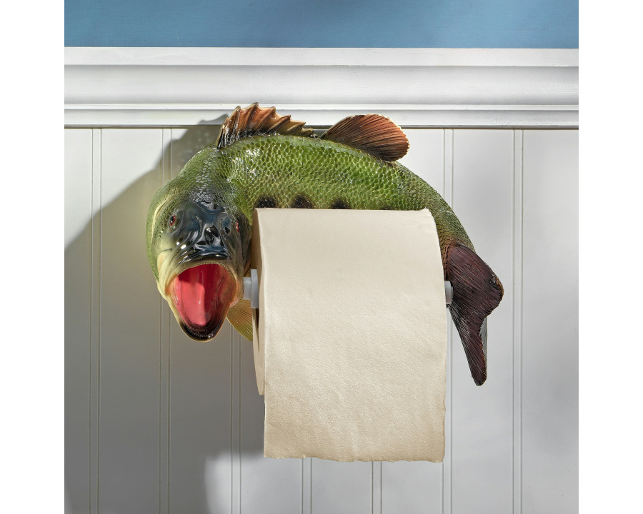 Toscano - Reeling Trout Bathroom Toilet Paper Holder