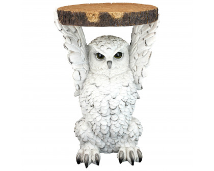 Toscano - Wisdom Owl Sculptural Side Table in Designer Resin