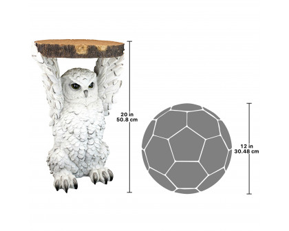 Toscano - Wisdom Owl Sculptural Side Table in Designer Resin