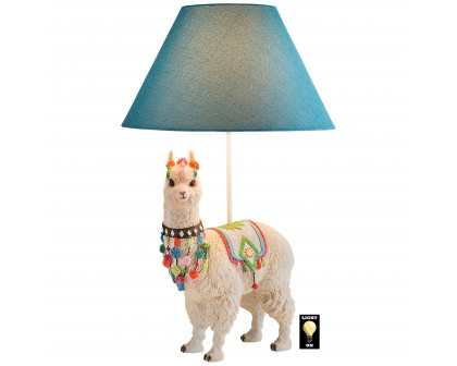 Toscano - Andes Alpaca of Rainbow Mountain Sculptural Table Lamp in Designer Resin