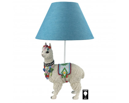 Toscano - Andes Alpaca of Rainbow Mountain Sculptural Table Lamp in Designer Resin