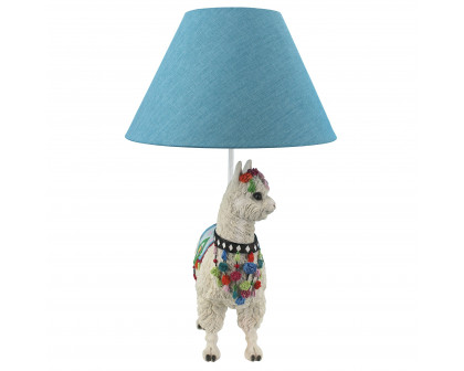 Toscano - Andes Alpaca of Rainbow Mountain Sculptural Table Lamp in Designer Resin