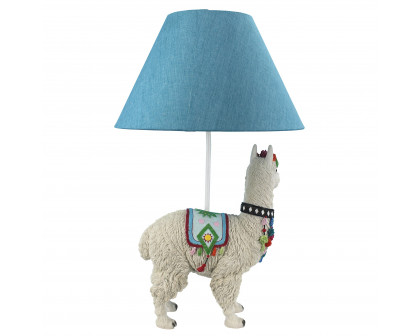 Toscano - Andes Alpaca of Rainbow Mountain Sculptural Table Lamp in Designer Resin