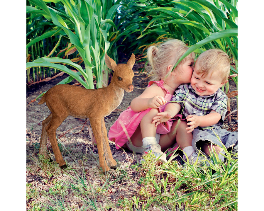 Toscano - Foraging Fawn Baby Deer Garden Statue