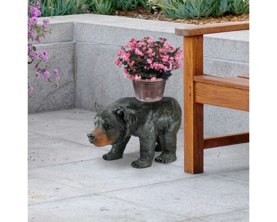 Toscano - Bear Sculptural Stool Table in Black