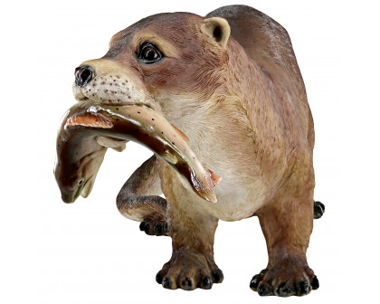 Toscano - River Otter Big Catch Garden Statue