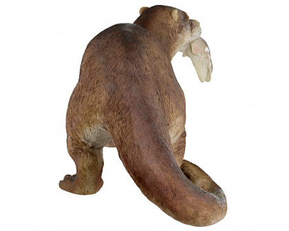 Toscano - River Otter Big Catch Garden Statue