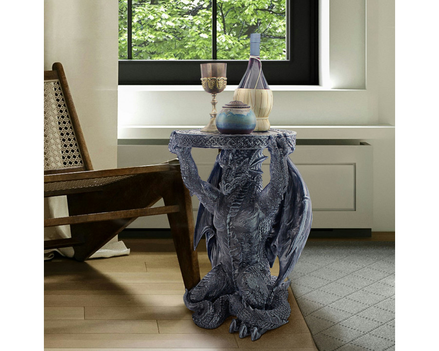 Toscano - Gothic Dragon of Netherley Boggs Sculptural Side Table in Designer Resin