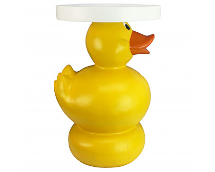 Toscano - Wise Quack Rubber Duck Sculptural Side Table in Designer Resin