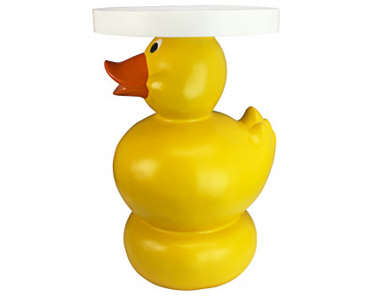 Toscano - Wise Quack Rubber Duck Sculptural Side Table in Designer Resin