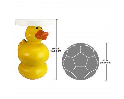 Toscano - Wise Quack Rubber Duck Sculptural Side Table in Designer Resin