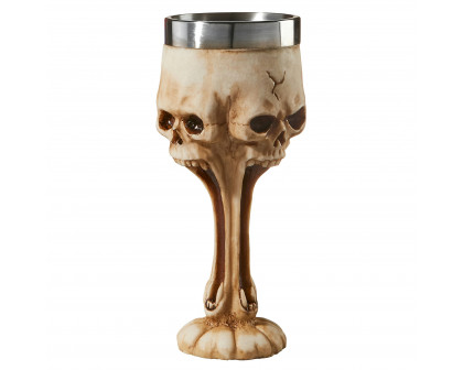 Toscano - Gothic Scare Skull Goblet