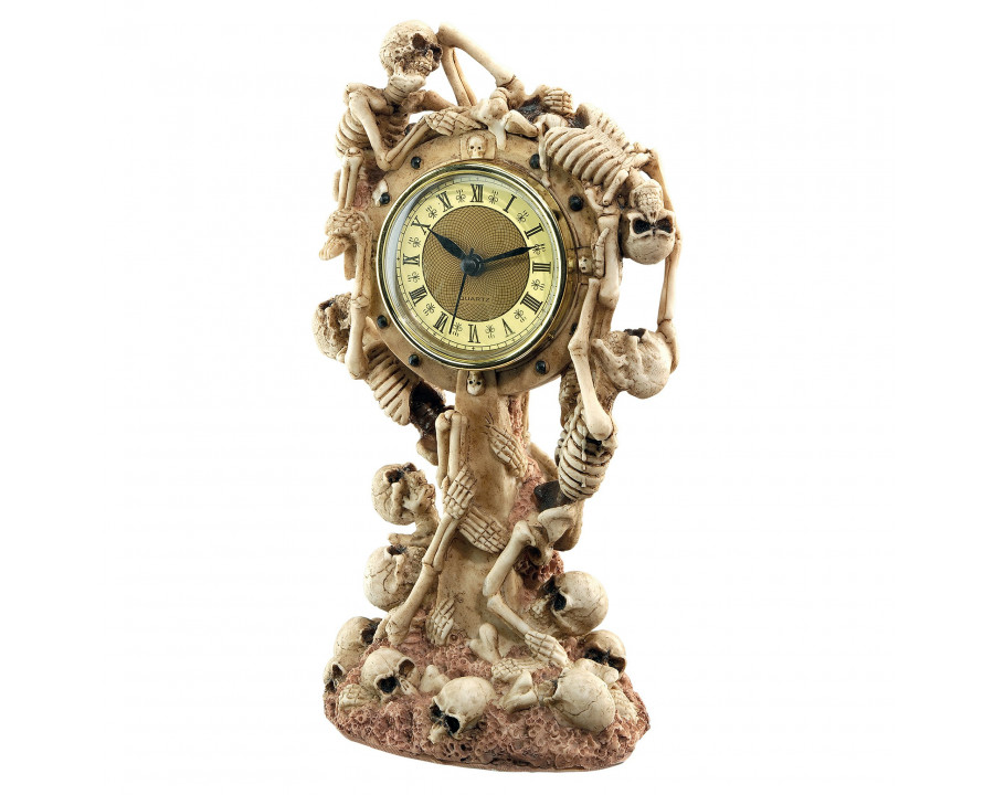 Toscano - Skeleton Crew Sculptural Mantel Clock