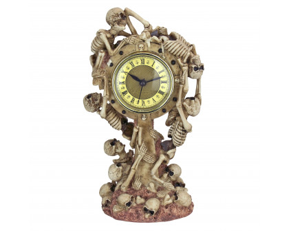 Toscano - Skeleton Crew Sculptural Mantel Clock