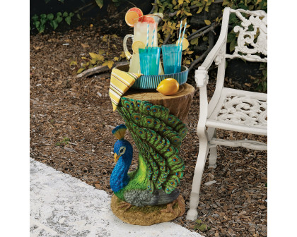 Toscano - Provocative Peacock Sculptural Garden Table in Designer Resin