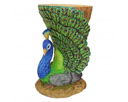 Toscano - Provocative Peacock Sculptural Garden Table in Designer Resin